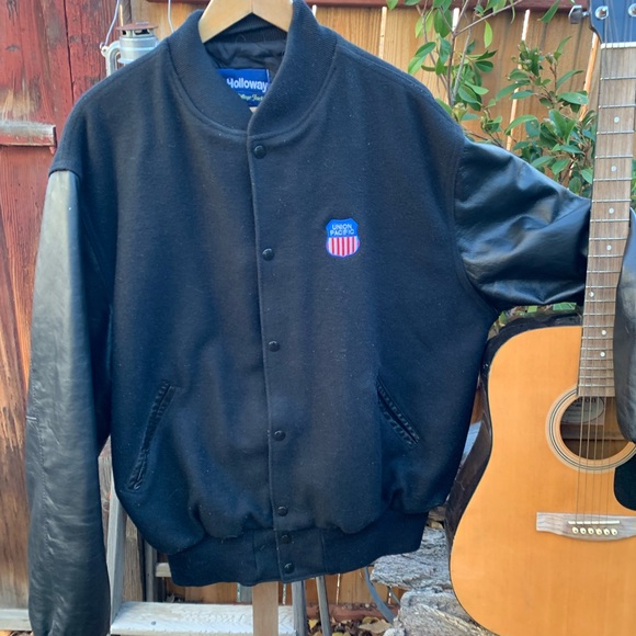 Vintage Union Pacific Railroad Embroidered Varsity Letterman Jacket - Picture 3 of 7